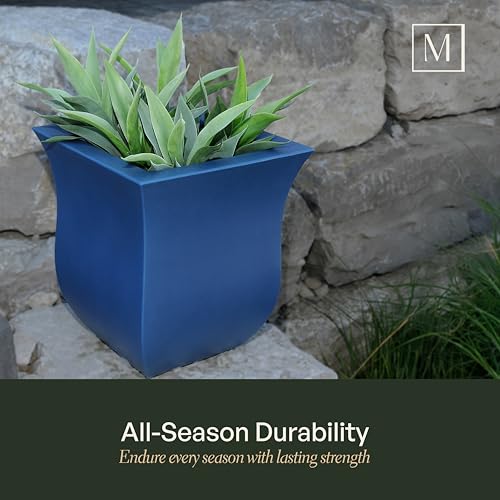 Mayne 5873-B Polyethylene Planter, Black 16x16 - color: Black