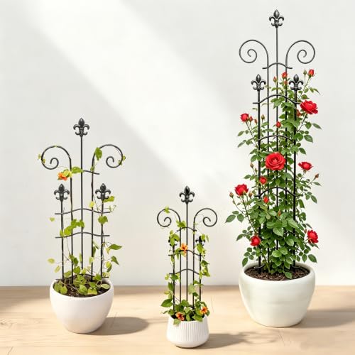 47" Trellis for Climbing Plants Indoor Pot Durable Metal Support for Vines - size: 47"H
