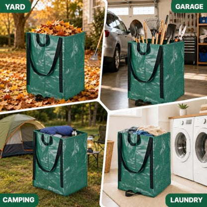 2Pack 48-Gallon Reusable Yard Waste Bags,Leaf Collector Bags with Handles