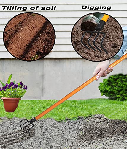 Ashman Garden Cultivator (6 Pack)– Sturdy Hand Tiller/Cultivator – Heavy Duty Blade for Digging, Loosening Soil and Weeding – Rubber Grip Handle for a Strong Hold – Rust Resistant. - size: 6 Pack