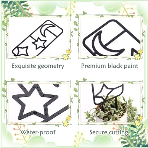 4 Pcs Plant Trellis Indoor Black Small Trellis for Potted Plants - style: Unique
