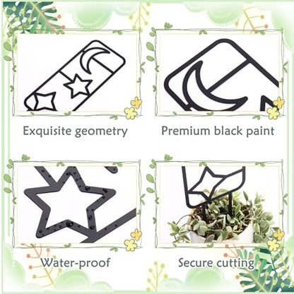4 Pcs Plant Trellis Indoor Black Small Trellis for Potted Plants - style: Unique