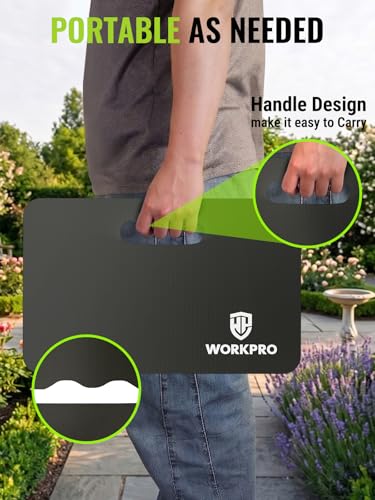 WORKPRO Extra Thick Kneeling Pad, 20 Pack, 17.5 x 11 x 1.5 in, Black - color: Black, size: 20 Pack