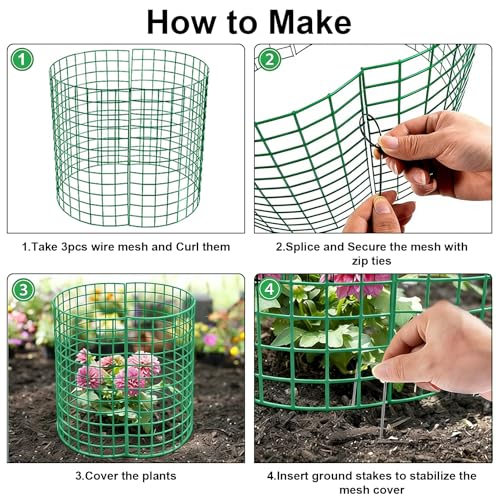 5 Sets Strawberry Plant Support with Wire Plant Protectors, 12.9"x 11.8" Wire Plant Cages and Strawberry Growing Racks, Animal Protection for Strawberry Tomato Garden Vegetables Plants