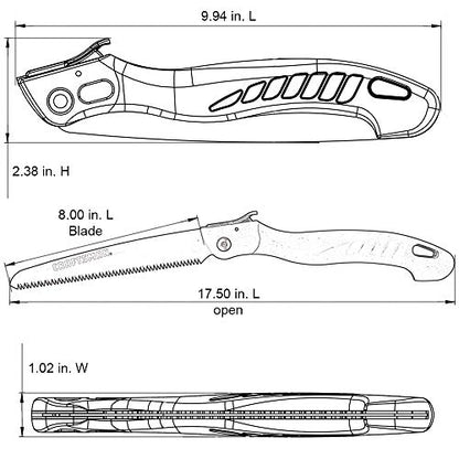 CRAFTSMAN Folding Hand Saw, 8 in. Blade, Compact Design, for Camping, Pruning, Cutting Wood, Branches or Brush - style: Folding Pruning Saw