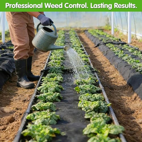 EXTRAEASY Non-Woven Weed Barrier Fabric, 3ft x 50ft, Easy Install & Breathable Ground Cover - Landscape Fabric for Gardens, Flower Beds, Mulch & Professional Weed Control - size: Non Woven 3ft x 50ft
