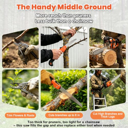 Hand Saw for Wood Cutting Foding Pruning Saw Branch Cutter for Tree 7 Inch