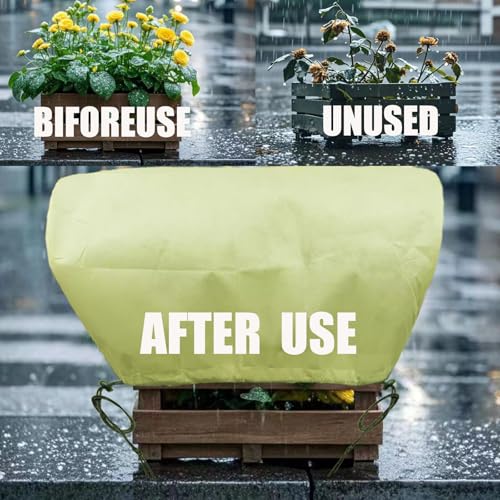 EJW Plant Covers, Freeze Protection for Plants,3 Pack 23.8"*11.8"*11.8" Frost Cloth for Plants，Plant Protectors for Winter，Frost Blankets for Plants， Used for Flower pots, Flower Boxes, Small Plants - size: 3PCS-23.8*11.8*11.8(inch)