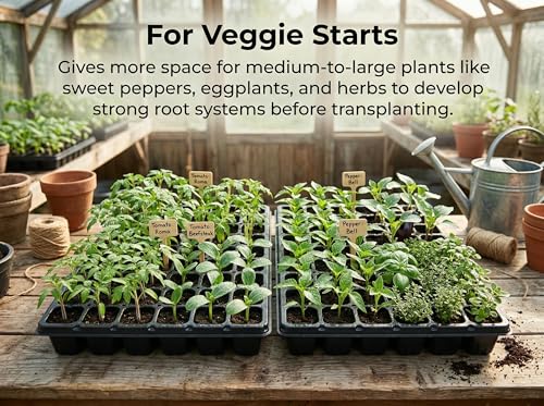 Gardzen 10 Pack 72 Cell Seed Starter Trays - size: 72-Cell
