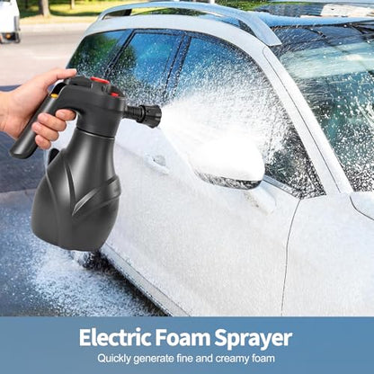 LuxBlue 68 oz Electric Foam Sprayer for Car Wash, 3000mAh Battery Powered