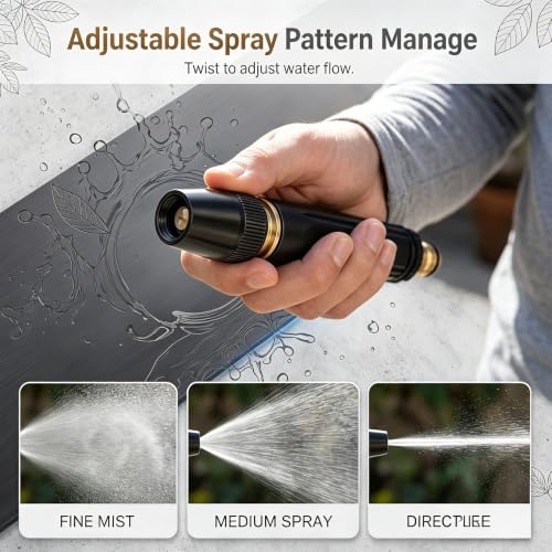 High Pressure Power Washer Nozzle with Connector Set,Direct spray gun,Power Jet Water with Three Spray Modes, Multi Function Watering Sprayer for Cleaning Yard Pets Car (1 PCS)