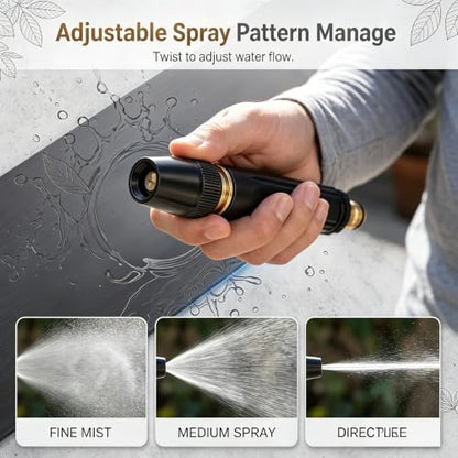 High Pressure Power Washer Nozzle with Connector Set,Direct spray gun,Power Jet Water with Three Spray Modes, Multi Function Watering Sprayer for Cleaning Yard Pets Car (1 PCS)