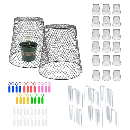 20 Pack 9.2x9.2 Inch Chicken Wire Cloche Plant Protectors from Animals - size: 20PCS-9.2"x9.2"