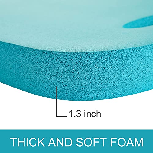 Extra Thick Kneeling Pads, Knee Pad Cushion for Yard Work, Gardening, Yoga, Exercise, Floor Kneeler for Baby Bath, Comfortable Foam Mats to Kneel On, 15.4 x 10.4 x 1.3inch, Blue (2)