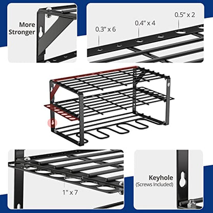 WORKPRO 150LBS Power Tool Organizer, Wall Mounted Drill Storage Rack