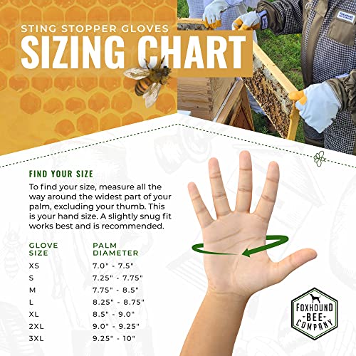 Sting Stopper Heavy Duty Beekeeping Gloves, White, 3X-Large - color: White, size: 3X-Large
