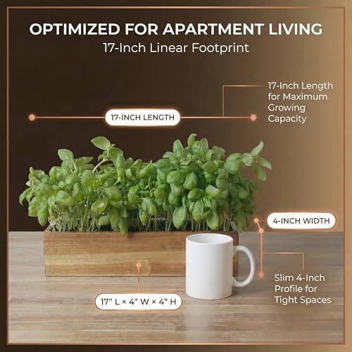 zaqro 17” Wooden Planter Boxes Set of 2 - Acacia Herb Planter Indoor