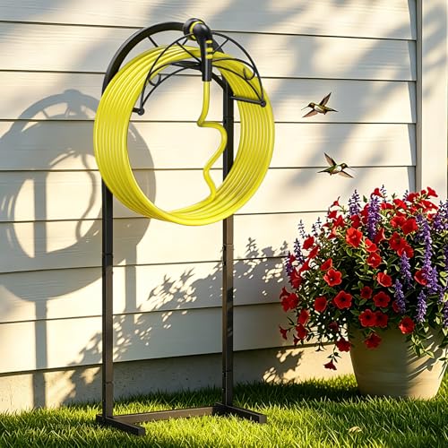 Garden Hose Holder Stand with Pattern Heavy Duty Freestanding Holds