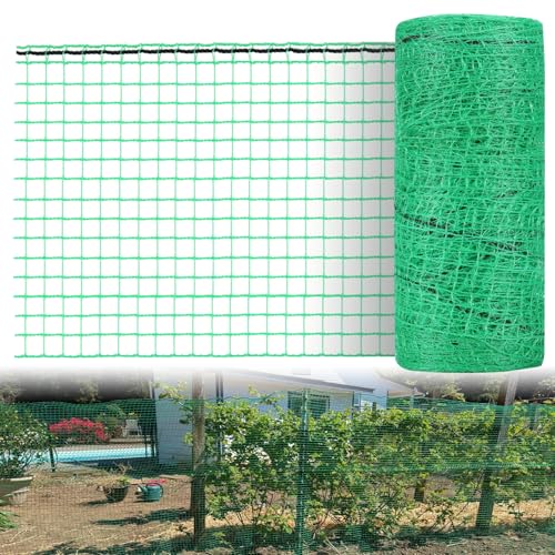 4x100ft Deer Fence Netting, Temporary Fence for Garden, Plastic Mesh Fence - size: 4 FT X 100 FT