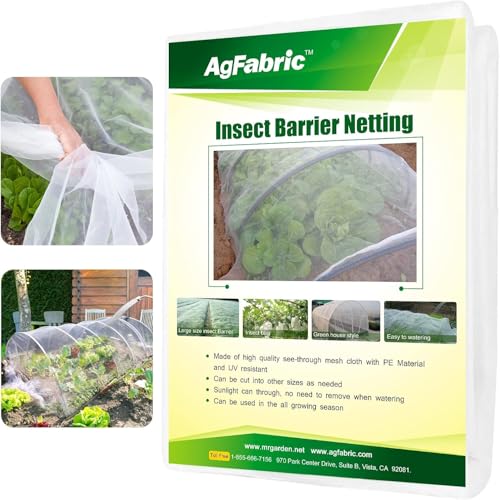 Agfabric Garden Netting 6.5'x49' Barrier Net, Bird Netting for Garden Trees Vegetable and Plants, White - size: 6.5'x49'