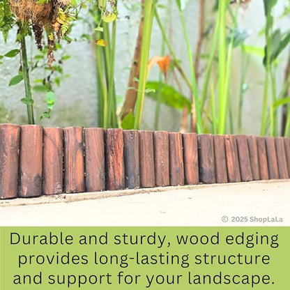 LaLaGreen Decorative Garden Edging Border (30x6in, 2 Pack) Flower Fencing - size: 6" x 2 Pack
