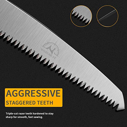 Folding Pruning Saw, 7"/180mm Sharp Hand Saw With Premium Secure Lock Comfort Soft Grip, Compact Sturdy Tree Trimmer for Garden Branch, Camping (Green/Black) - color: Green/Black