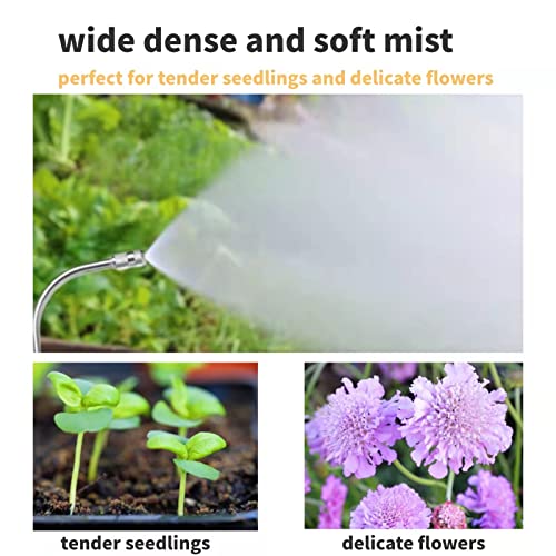 Mist Watering Wand For Hanging Baskets,25 Inch Spray Wand With Adjustable Nozzle, Car Pet Window Cleaning Tool, Great For Watering Seedbeds, Hanging Plants, Deck Plants.（90-degree curved nozzle） - size: 90-degree curved nozzle