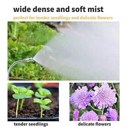 Mist Watering Wand For Hanging Baskets,25 Inch Spray Wand With Adjustable Nozzle, Car Pet Window Cleaning Tool, Great For Watering Seedbeds, Hanging Plants, Deck Plants.（90-degree curved nozzle） - size: 90-degree curved nozzle
