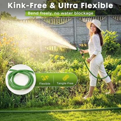 Garden Hose 25FT, Lightweight Flexible Water Hose