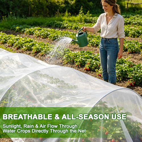 8×10 FT Garden Netting, Ultra Fine Mesh Pest Barrier, Plant Covers Row Cover for Vegetables Fruits Flowers, Greenhouse Raised Bed Screen Protect Plants from Birds Bugs - size: 8×10FT
