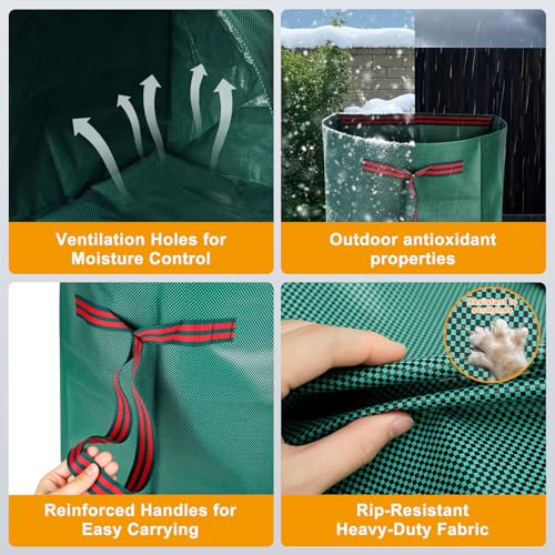 Reusable Yard Waste Bags, Waterproof, Heavy-Duty, Collapsible,2-Pack 53-Gal