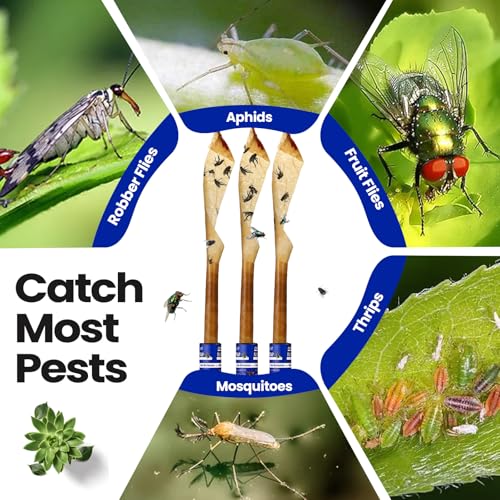 Qualirey 160 Pack Fly Strips Sticky Hanging Indoor Outdoor,Navy Blue - color: Navy Blue