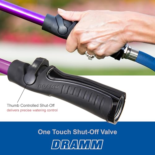 Dramm One Touch Rain Wand Watering Wand – 30 Inch Garden Watering Wand with Thumb Control Valve – Gentle Shower Spray for Plants, Flower Beds & Hanging Baskets – Berry - color: Berry, size: 30 Inches