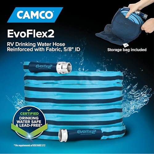 Camco EvoFlex2 25-ft RV Drinking Water Hose - size: 25-Foot, style: Expandable Fabric