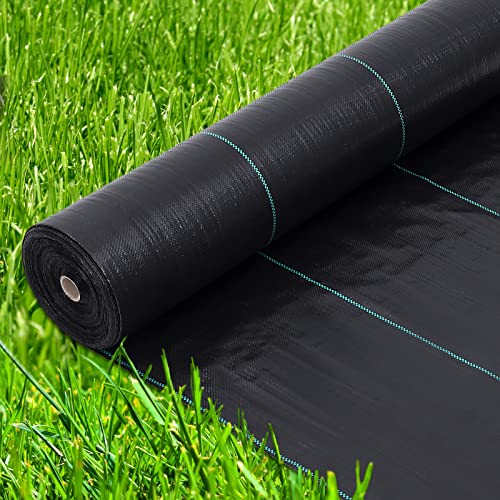 GarveeLife 3 ft x 300 ft Weed Barrier Landscape Fabric Heavy Duty, Premium 3.2 oz Ground Cover Weed Block Gardening Mat, Easy Setup & Superior Weed Control, for Erosion Control, Weed Barrier - size: 3ft X 300ft & 3.20z