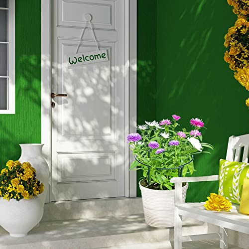 HiGift 8 Pack Plant Support Stakes, Half Round Metal Garden Plant Stake Indoor Peony Cages and Supports, Green Plant Support Ring Border for Tomato,Hydrangea,Flower Outdoor (10" Wide x 15.8" High) - size: 10"W x15.8"H