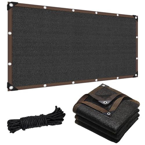 Garden 90% Shade Cloth, 12 x 16 FT Shade Mesh Tarp with Reinforced Grommets, Black Outdoor Sunblock Shade Cloth Cover for Plants, Greenhouse, Patio, Chicken Coop, Sun Shade Net - color: Black, size: 12 x 16 FT