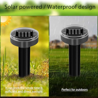 Mole Repellent Solar Powered 10 Pack Snake Repellent Ultrasonic, Groundhog Repeller,Gopher Repeller Sonic Mole Deterrent Spikes, Snake Gopher Mole Vole Repellent Outdoor for Lawn Garden & Yard - color: Black