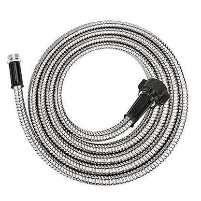 Yanwoo 304 Stainless Steel 6 Feet Short Garden Hose with Female to Male Connector, Water Hose, Metal Hose, Outdoor Hose (6ft) - size: 6ft