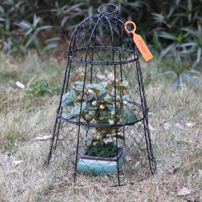 XMxoTxo 6 Packs 11.4" D x 17.7" H Garden Cloches for Plants,Upgraded Triple Combination,Rustproof Chicken Wire Cloches Flip-Top Design,Plant Protectors from Animals,Ideal for Outdoor Plant Protection
