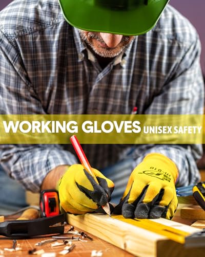 Honeydak 36 Pairs Garden Gloves Bulk for Men Women - color: Orange, Yellow