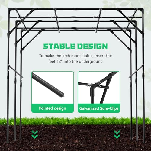 DoCred 79" H x 79" L Garden Arch Trellis, Metal Trellis for Climbing Plants - size: 79" L x 79" W x 79" H