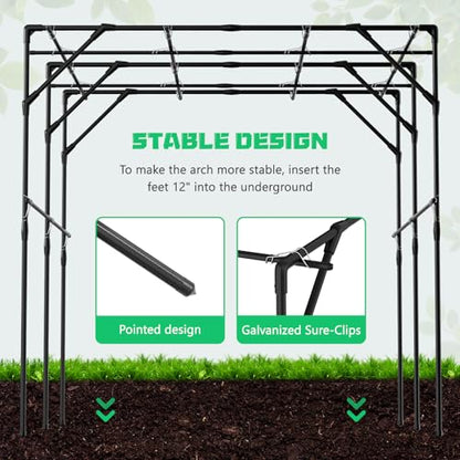 DoCred 79" H x 79" L Garden Arch Trellis, Metal Trellis for Climbing Plants - size: 79" L x 79" W x 79" H
