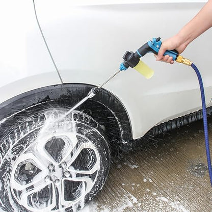 High Pressure Long Rod Car Wash Water Sprinkler Household Car Wash Tool Metal Extension Rod Gardening Hand Tool Extendable Garden Irrigation Wand - color: Blue