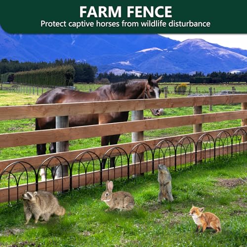 Decorative Garden Fence, 10.5 ft No Dig Flower Bed Border, 10 Pack - size: 10 Arched Panels-10.5ft(L)x16.54in(H)