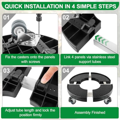 Expandable Plant Caddy with Lockable Wheels