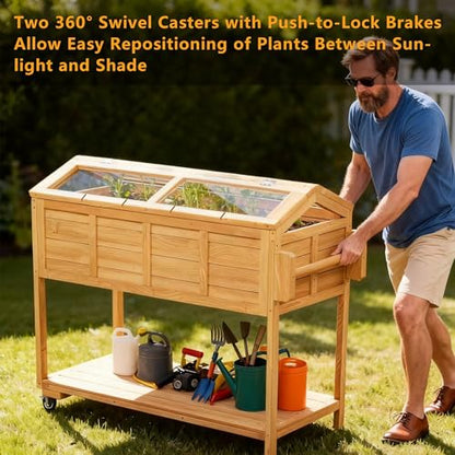 Raised Garden Bed Elevated Planter Box W/Legs Cover Outdoor