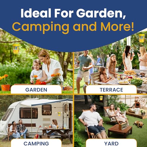 Solar Wasp Traps Outdoor Hanging 3 Pack Reusable Catcher with LED Light for Yellow Jackets Hornets Bees Flies Patio Porch Garden Backyard