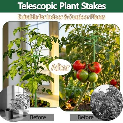 Telescoping Plant Stakes,3Pack 17.3to42.3IN Adjustable MonsteraPlantSupport - size: 42.3 IN 3 PCS