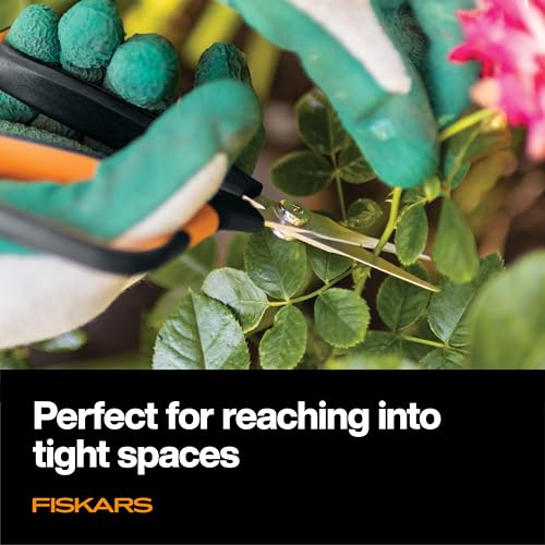 Fiskars 7" Loop Micro-Tip Pruning Shears, Garden Snips for Intricate Cuts, Flower (Pack of 6) - style: Micro-Tip Shears (Pack of 6)